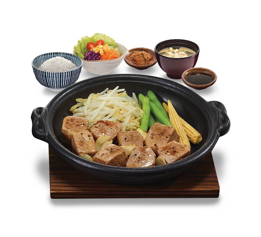 สเต็กหมูกระทะร้อน